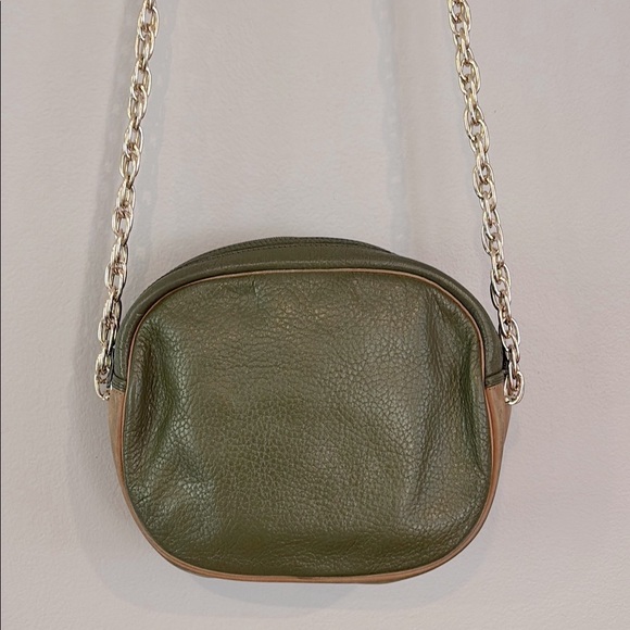 Dior Elegant Green & Tan Leather Shoulder Bag - Picture 7 of 10